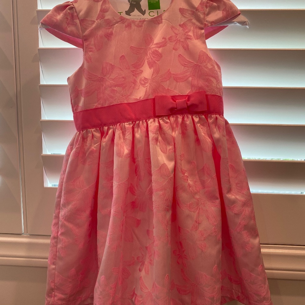 Pink taffeta girls dress